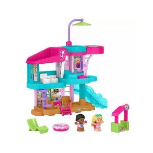 Barbie Little People Beach House Playset By Fisher-Price 5 Play Pieces For Ages